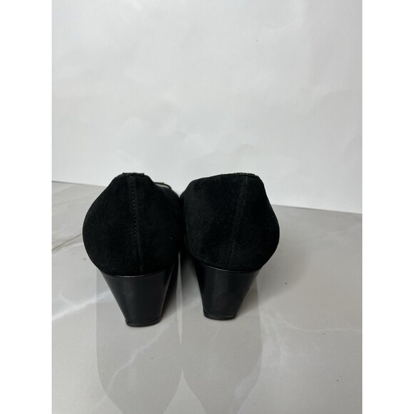 Coach Margaret Suede Leather Wedges Mid Heel 2” Pump Shoe 9.5 D Italy - Picture 5 of 9